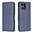 Custodia Portafoglio In Pelle Cover con Supporto B04F per Oppo F21 Pro 4G Blu