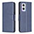 Custodia Portafoglio In Pelle Cover con Supporto B04F per Oppo F21s Pro 5G Blu