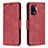 Custodia Portafoglio In Pelle Cover con Supporto B04F per Oppo Reno5 Lite Rosso