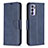 Custodia Portafoglio In Pelle Cover con Supporto B04F per Oppo Reno6 5G Blu