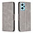 Custodia Portafoglio In Pelle Cover con Supporto B04F per Realme 9i 4G Grigio