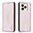 Custodia Portafoglio In Pelle Cover con Supporto B04F per Realme C51 Rosa