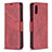 Custodia Portafoglio In Pelle Cover con Supporto B04F per Samsung Galaxy A02 Rosso