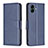 Custodia Portafoglio In Pelle Cover con Supporto B04F per Samsung Galaxy A04 4G Blu