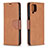 Custodia Portafoglio In Pelle Cover con Supporto B04F per Samsung Galaxy A12 5G Marrone
