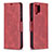 Custodia Portafoglio In Pelle Cover con Supporto B04F per Samsung Galaxy A12 5G Rosso