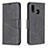 Custodia Portafoglio In Pelle Cover con Supporto B04F per Samsung Galaxy A20 Nero