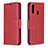 Custodia Portafoglio In Pelle Cover con Supporto B04F per Samsung Galaxy A20s Rosso