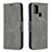 Custodia Portafoglio In Pelle Cover con Supporto B04F per Samsung Galaxy A21s Grigio