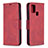 Custodia Portafoglio In Pelle Cover con Supporto B04F per Samsung Galaxy A21s Rosso