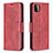Custodia Portafoglio In Pelle Cover con Supporto B04F per Samsung Galaxy A22s 5G Rosso