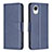 Custodia Portafoglio In Pelle Cover con Supporto B04F per Samsung Galaxy A23 5G SC-56C Blu