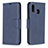 Custodia Portafoglio In Pelle Cover con Supporto B04F per Samsung Galaxy A30 Blu