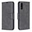 Custodia Portafoglio In Pelle Cover con Supporto B04F per Samsung Galaxy A30S Nero