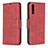 Custodia Portafoglio In Pelle Cover con Supporto B04F per Samsung Galaxy A30S Rosso