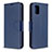 Custodia Portafoglio In Pelle Cover con Supporto B04F per Samsung Galaxy A31 Blu