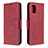 Custodia Portafoglio In Pelle Cover con Supporto B04F per Samsung Galaxy A31 Rosso