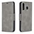 Custodia Portafoglio In Pelle Cover con Supporto B04F per Samsung Galaxy A40s Grigio