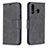 Custodia Portafoglio In Pelle Cover con Supporto B04F per Samsung Galaxy A40s Nero