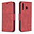 Custodia Portafoglio In Pelle Cover con Supporto B04F per Samsung Galaxy A40s Rosso