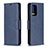 Custodia Portafoglio In Pelle Cover con Supporto B04F per Samsung Galaxy A72 4G Blu