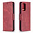 Custodia Portafoglio In Pelle Cover con Supporto B04F per Samsung Galaxy A72 4G Rosso
