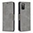 Custodia Portafoglio In Pelle Cover con Supporto B04F per Samsung Galaxy F02S SM-E025F Grigio