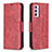 Custodia Portafoglio In Pelle Cover con Supporto B04F per Samsung Galaxy F54 5G Rosso