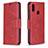 Custodia Portafoglio In Pelle Cover con Supporto B04F per Samsung Galaxy M01s Rosso