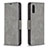 Custodia Portafoglio In Pelle Cover con Supporto B04F per Samsung Galaxy M02 Grigio