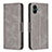 Custodia Portafoglio In Pelle Cover con Supporto B04F per Samsung Galaxy M04 Grigio