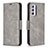 Custodia Portafoglio In Pelle Cover con Supporto B04F per Samsung Galaxy M14 5G Grigio