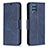 Custodia Portafoglio In Pelle Cover con Supporto B04F per Samsung Galaxy M32 4G Blu