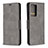 Custodia Portafoglio In Pelle Cover con Supporto B04F per Samsung Galaxy Note 20 Ultra 5G Grigio