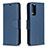 Custodia Portafoglio In Pelle Cover con Supporto B04F per Samsung Galaxy S20 FE 4G Blu