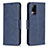 Custodia Portafoglio In Pelle Cover con Supporto B04F per Vivo V21e 4G Blu