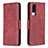 Custodia Portafoglio In Pelle Cover con Supporto B04F per Vivo Y31 (2021) Rosso