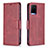 Custodia Portafoglio In Pelle Cover con Supporto B04F per Vivo Y32 4G Rosso