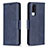 Custodia Portafoglio In Pelle Cover con Supporto B04F per Vivo Y51 (2021) Blu