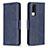 Custodia Portafoglio In Pelle Cover con Supporto B04F per Vivo Y53s NFC Blu