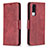 Custodia Portafoglio In Pelle Cover con Supporto B04F per Vivo Y53s NFC Rosso
