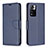 Custodia Portafoglio In Pelle Cover con Supporto B04F per Xiaomi Mi 11i 5G (2022) Blu
