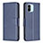 Custodia Portafoglio In Pelle Cover con Supporto B04F per Xiaomi Poco C51 Blu