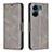 Custodia Portafoglio In Pelle Cover con Supporto B04F per Xiaomi Poco C65 Grigio