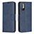 Custodia Portafoglio In Pelle Cover con Supporto B04F per Xiaomi POCO M3 Pro 5G Blu