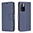 Custodia Portafoglio In Pelle Cover con Supporto B04F per Xiaomi Poco X4 NFC Blu