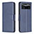 Custodia Portafoglio In Pelle Cover con Supporto B04F per Xiaomi Poco X4 Pro 5G Blu