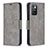 Custodia Portafoglio In Pelle Cover con Supporto B04F per Xiaomi Redmi 10 4G Grigio