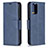 Custodia Portafoglio In Pelle Cover con Supporto B04F per Xiaomi Redmi Note 10 4G Blu