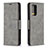 Custodia Portafoglio In Pelle Cover con Supporto B04F per Xiaomi Redmi Note 10 Pro 4G Grigio